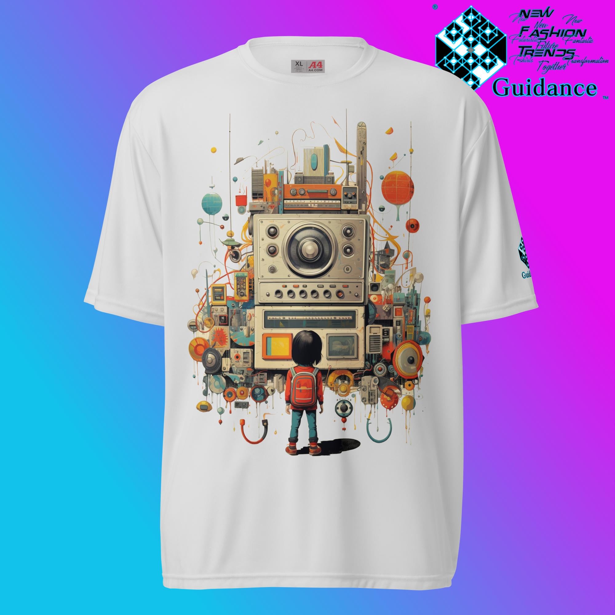 Radio Gaze Vintage Radio & Child T Shirt by XGuidance Silver 10
