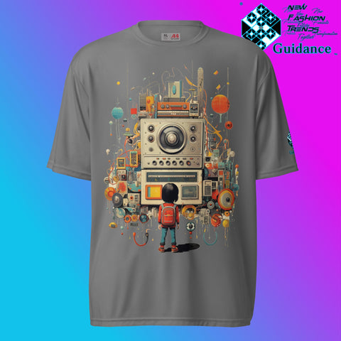 Radio Gaze Vintage Radio & Child T Shirt by XGuidance Graphite 4
