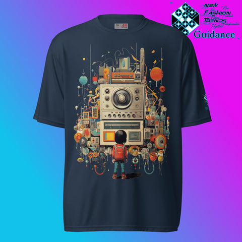 Radio Gaze Vintage Radio & Child T Shirt by XGuidance Navy 5