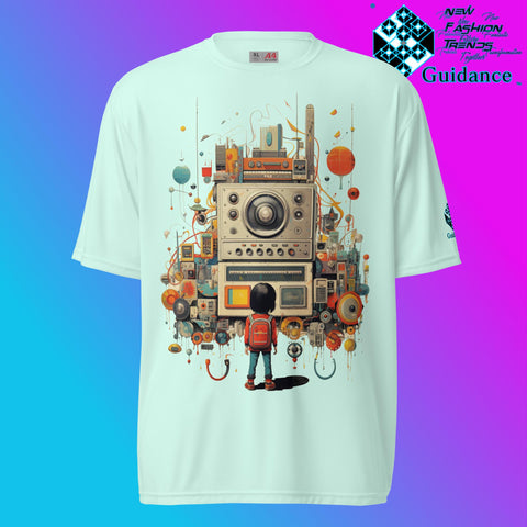 Radio Gaze Vintage Radio & Child T Shirt by XGuidance Pastel Mint 6