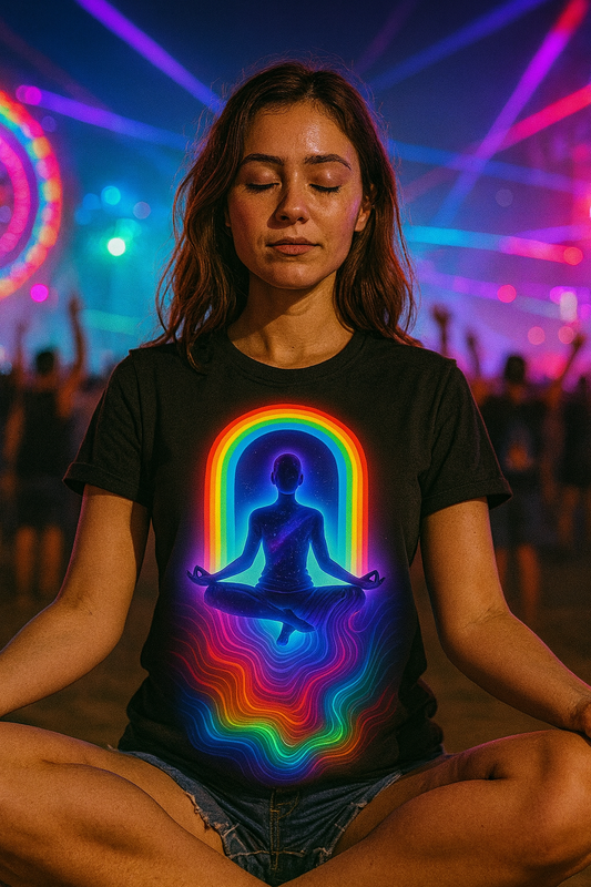 Rainbow Ascension T-Shirt – Festival Ready T-Shirts by XGuidance XS 1