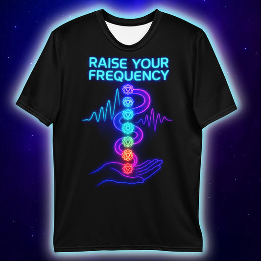 Raise Your Frequency T-Shirt, Neon Chakra T-Shirts by XGuidance XS 2