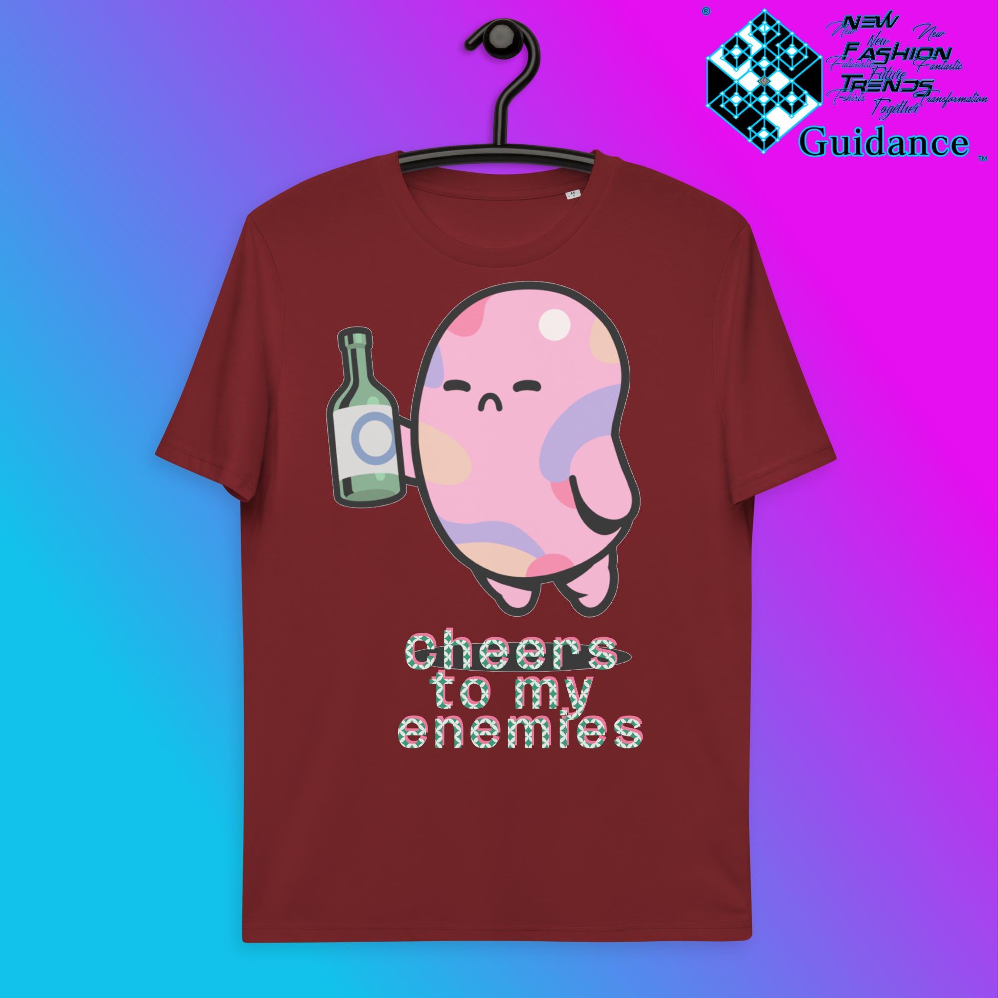 Raising a Toast T-Shirt T-Shirts by XGuidance Burgundy 9