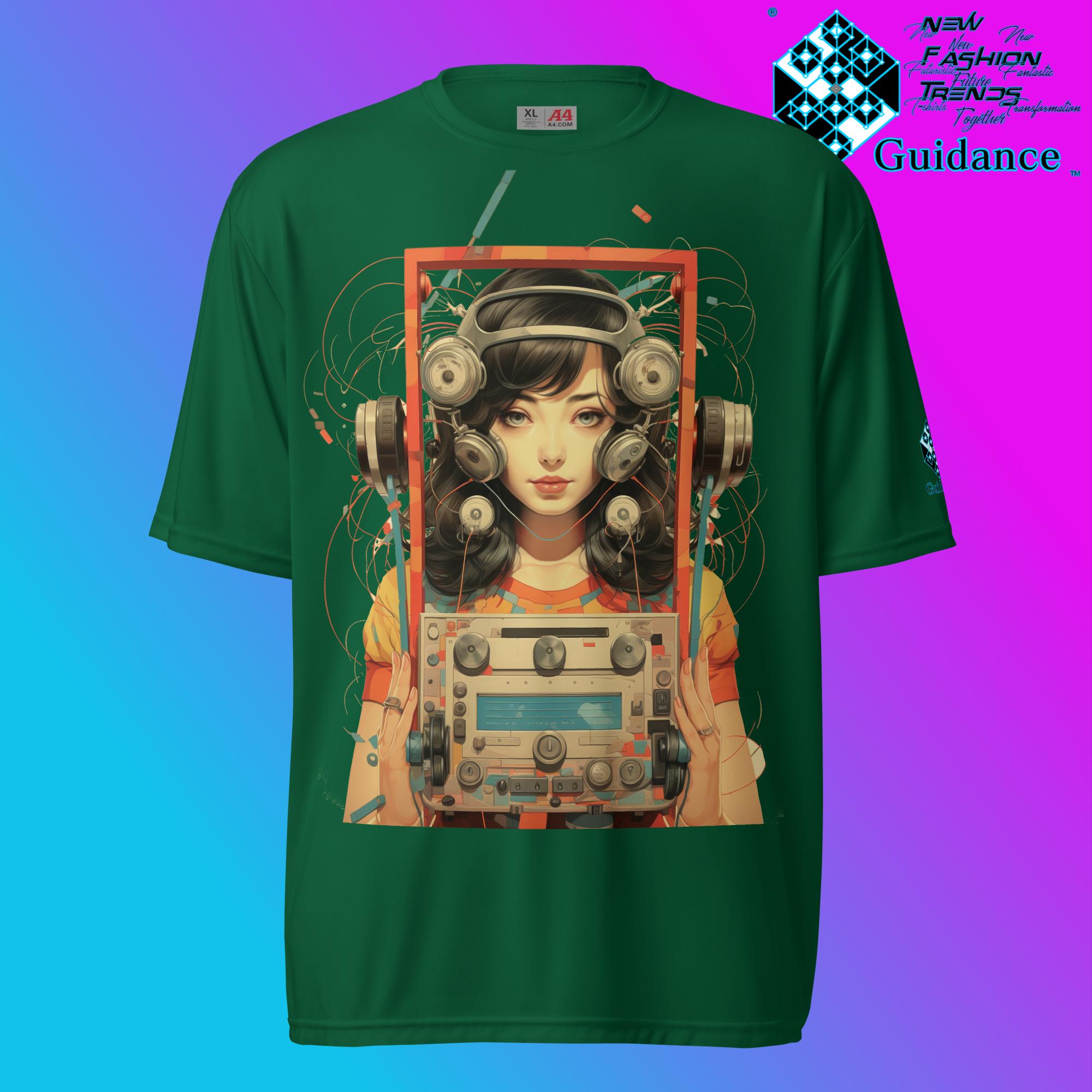 Retro Echo Vintage Radio & Child T Shirt by XGuidance Forest Green 3