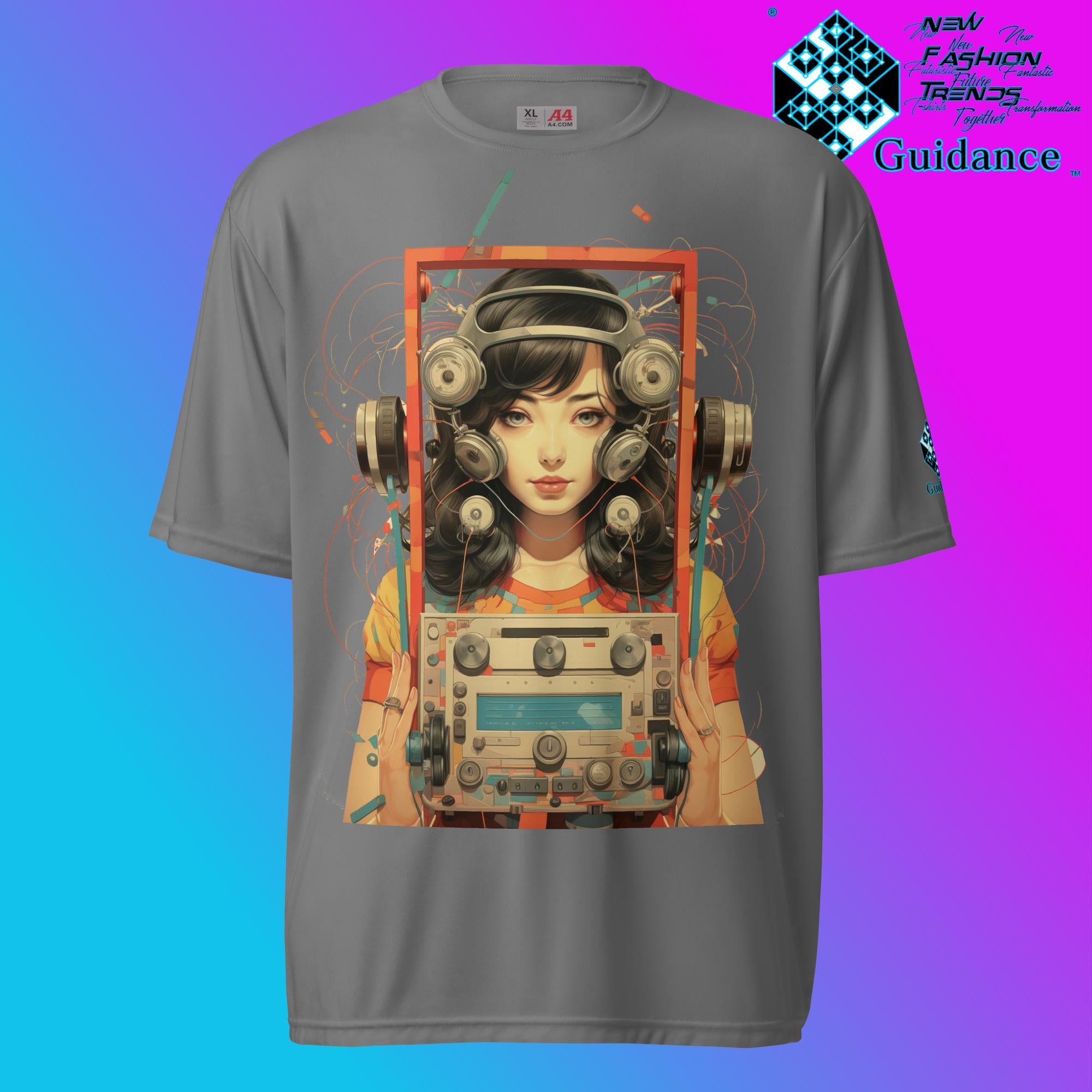 Retro Echo Vintage Radio & Child T Shirt by XGuidance Graphite 4