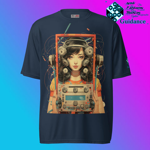 Retro Echo Vintage Radio & Child T Shirt by XGuidance Navy 5