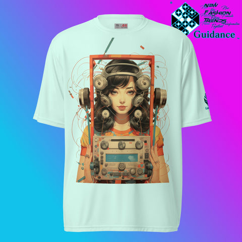Retro Echo Vintage Radio & Child T Shirt by XGuidance Pastel Mint 6