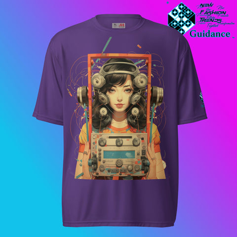 Retro Echo Vintage Radio & Child T Shirt by XGuidance Purple 7