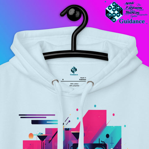 Retro Harmony Hoodie with Colorful Boombox Design by XGuidance Black 15