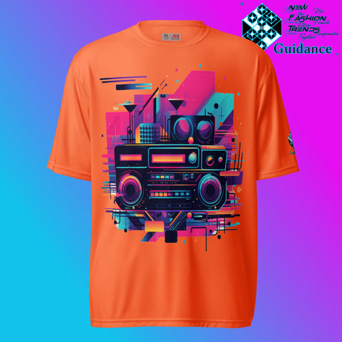 Retro Harmony Vintage T Shirt by XGuidance Safety Orange 1