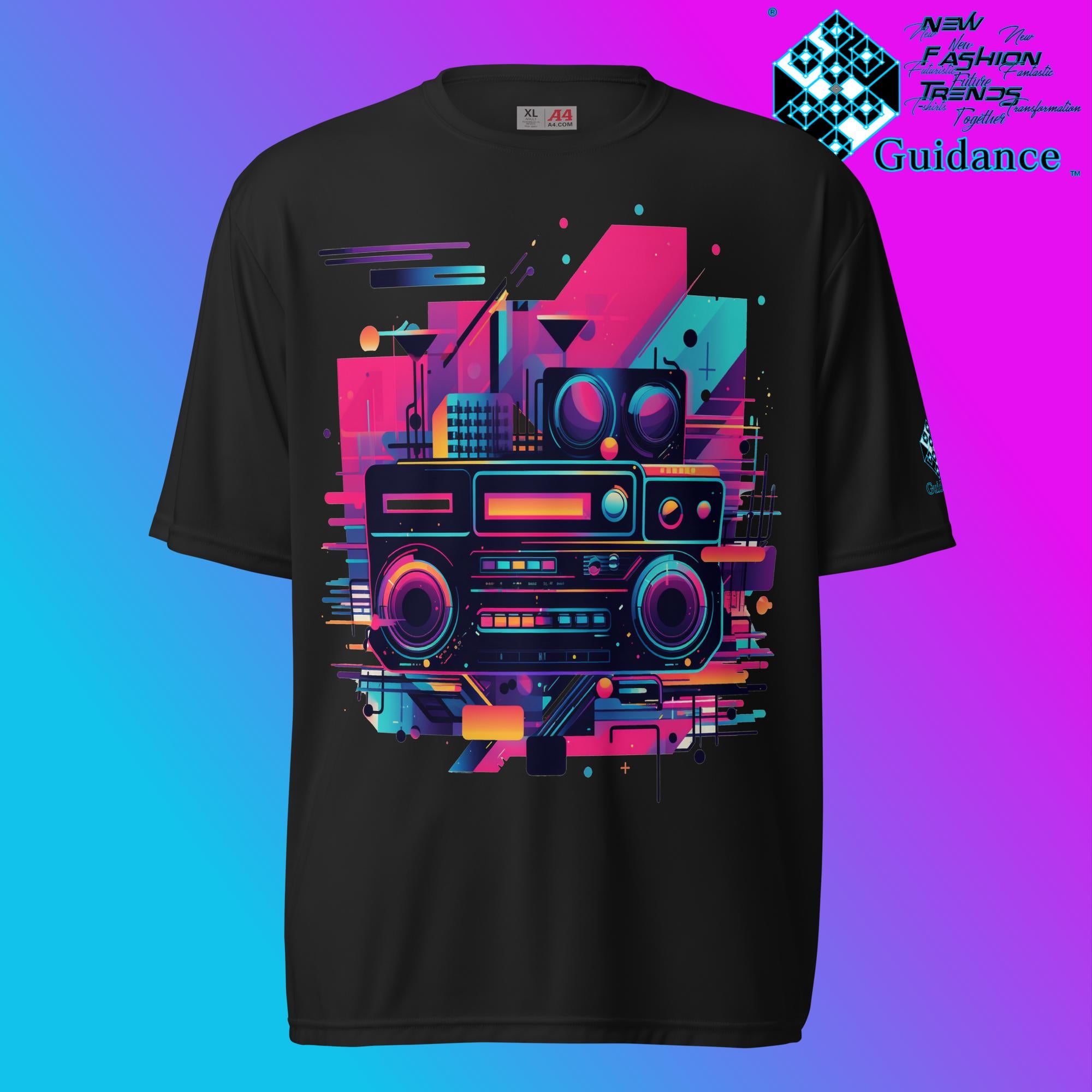 Retro Harmony Vintage T Shirt by XGuidance Black 2