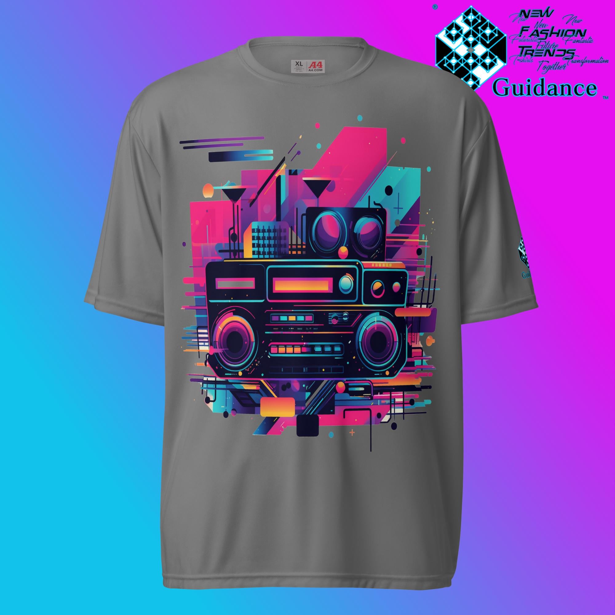 Retro Harmony Vintage T Shirt by XGuidance Graphite 4