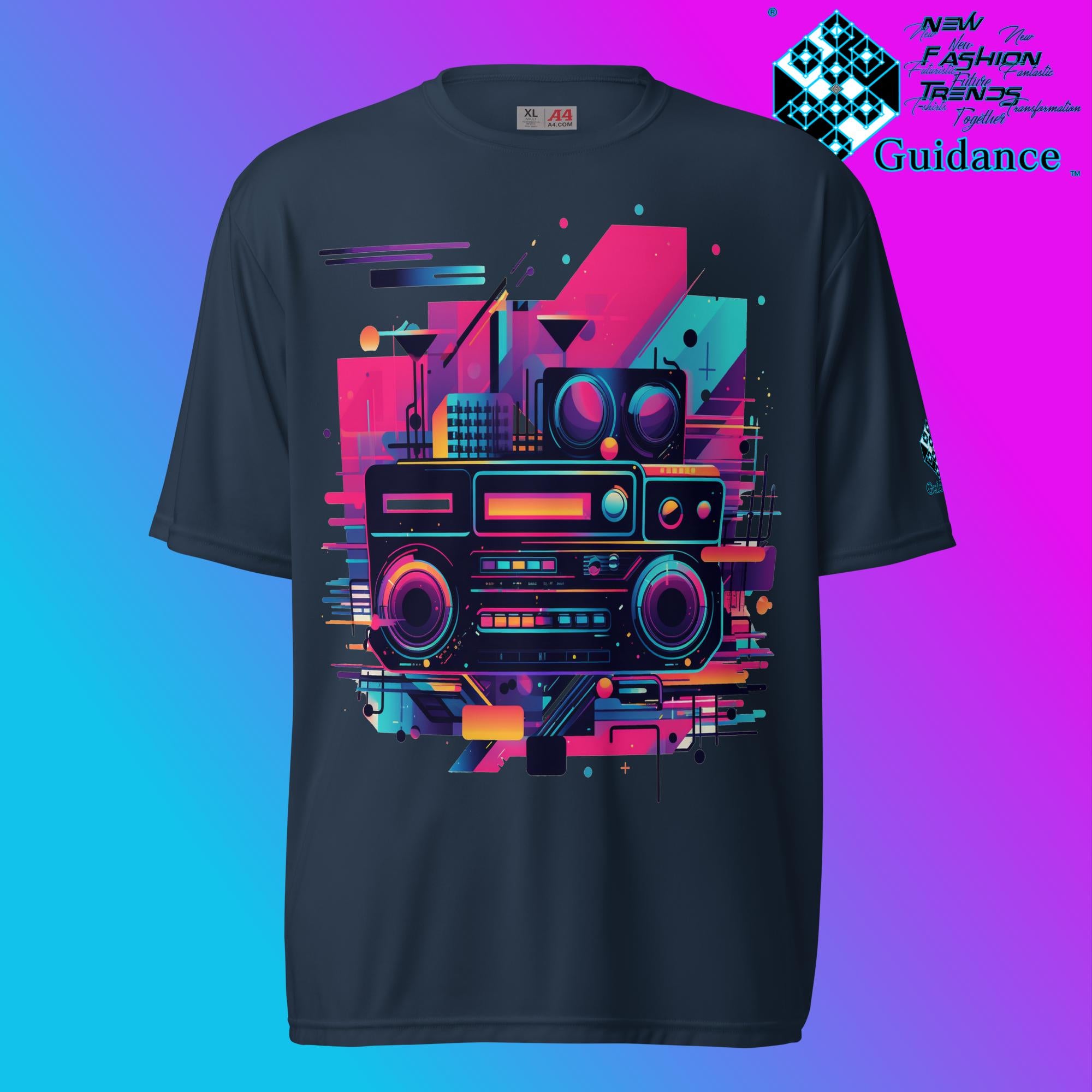 Retro Harmony Vintage T Shirt by XGuidance Navy 5