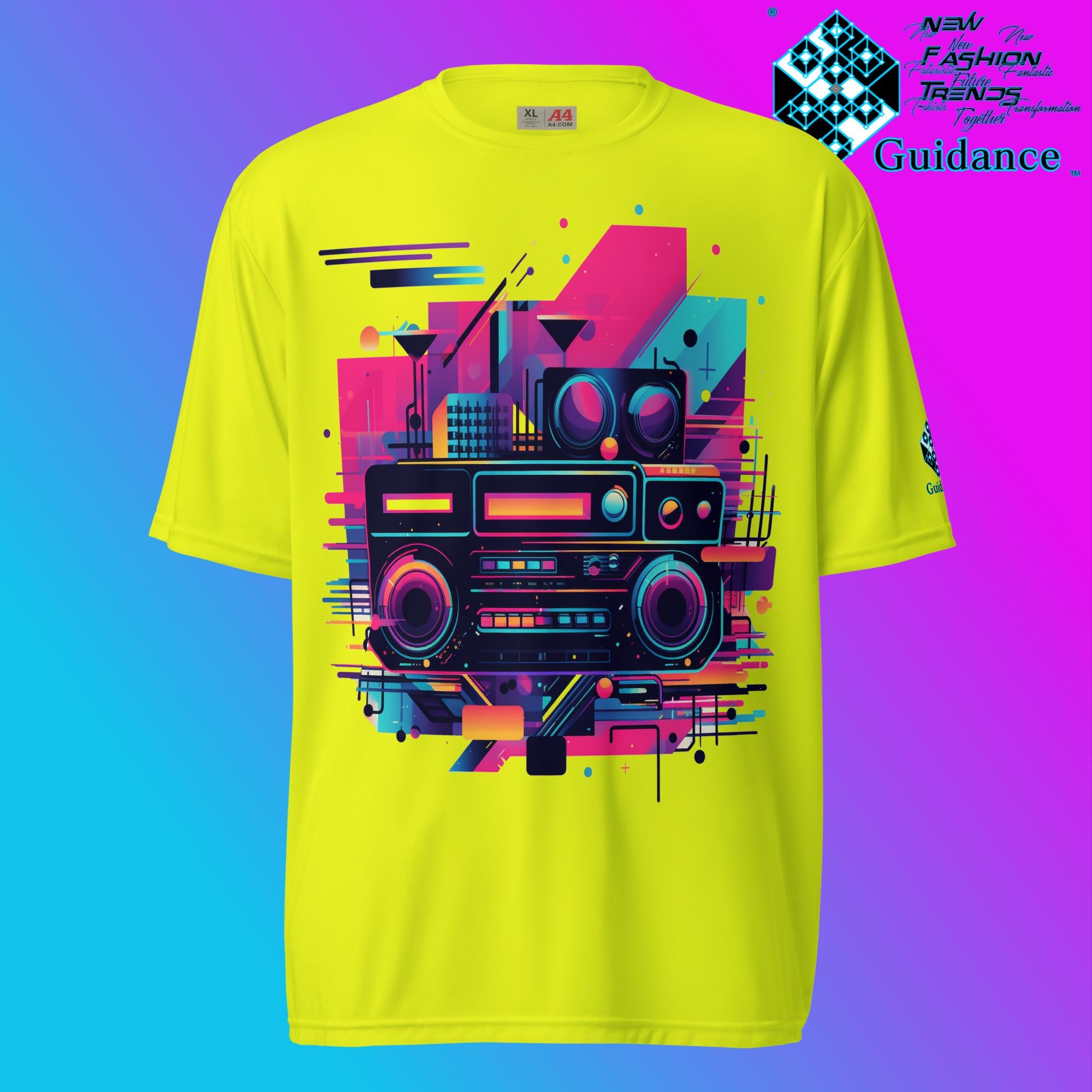 Retro Harmony Vintage T Shirt by XGuidance Safety Yellow 9