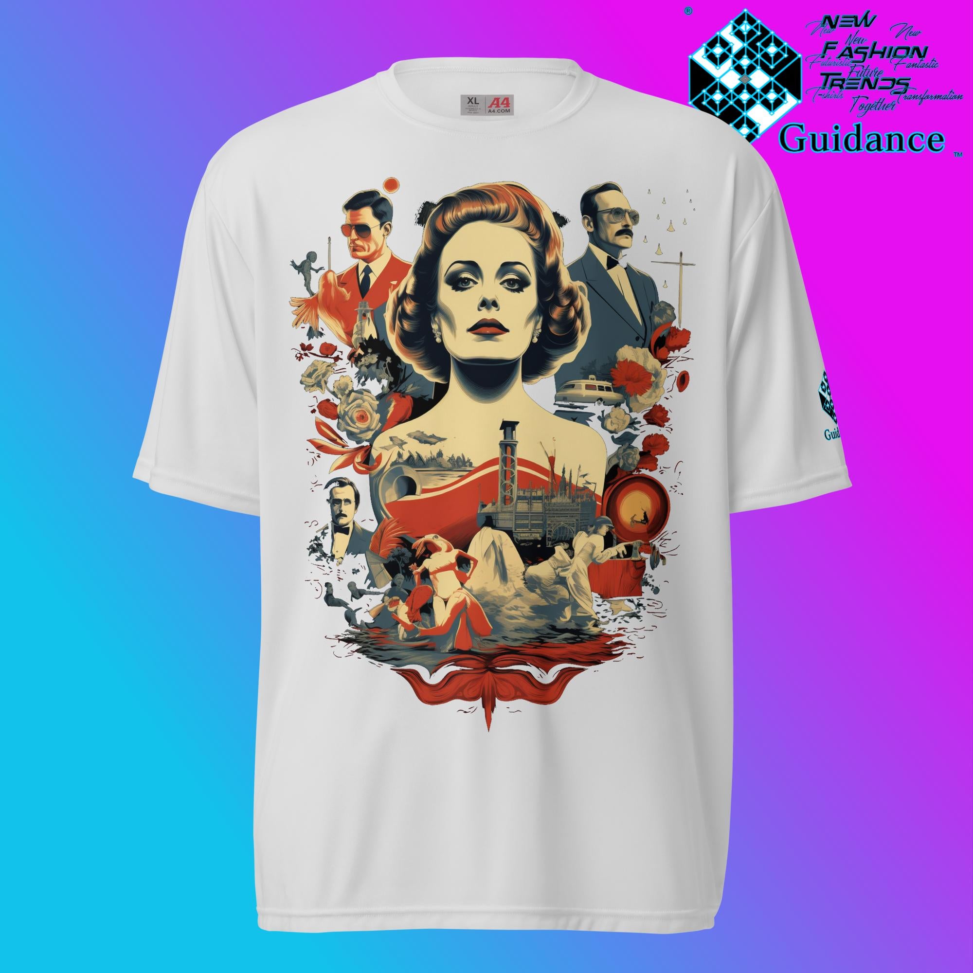 Retro Rendition Classic Cinema & Cityscape T Shirt by XGuidance Silver 10