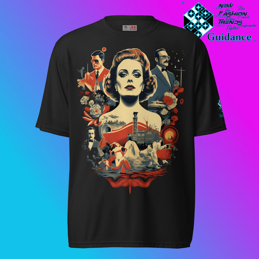 Retro Rendition Classic Cinema & Cityscape T Shirt by XGuidance Black 1