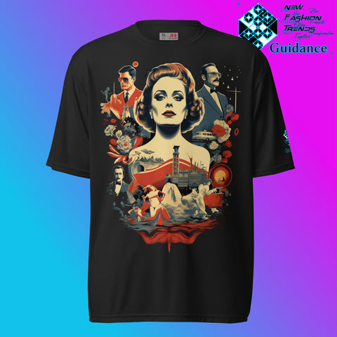 Retro Rendition Classic Cinema & Cityscape T Shirt by XGuidance Black 1