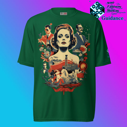 Retro Rendition Classic Cinema & Cityscape T Shirt by XGuidance Forest Green 2