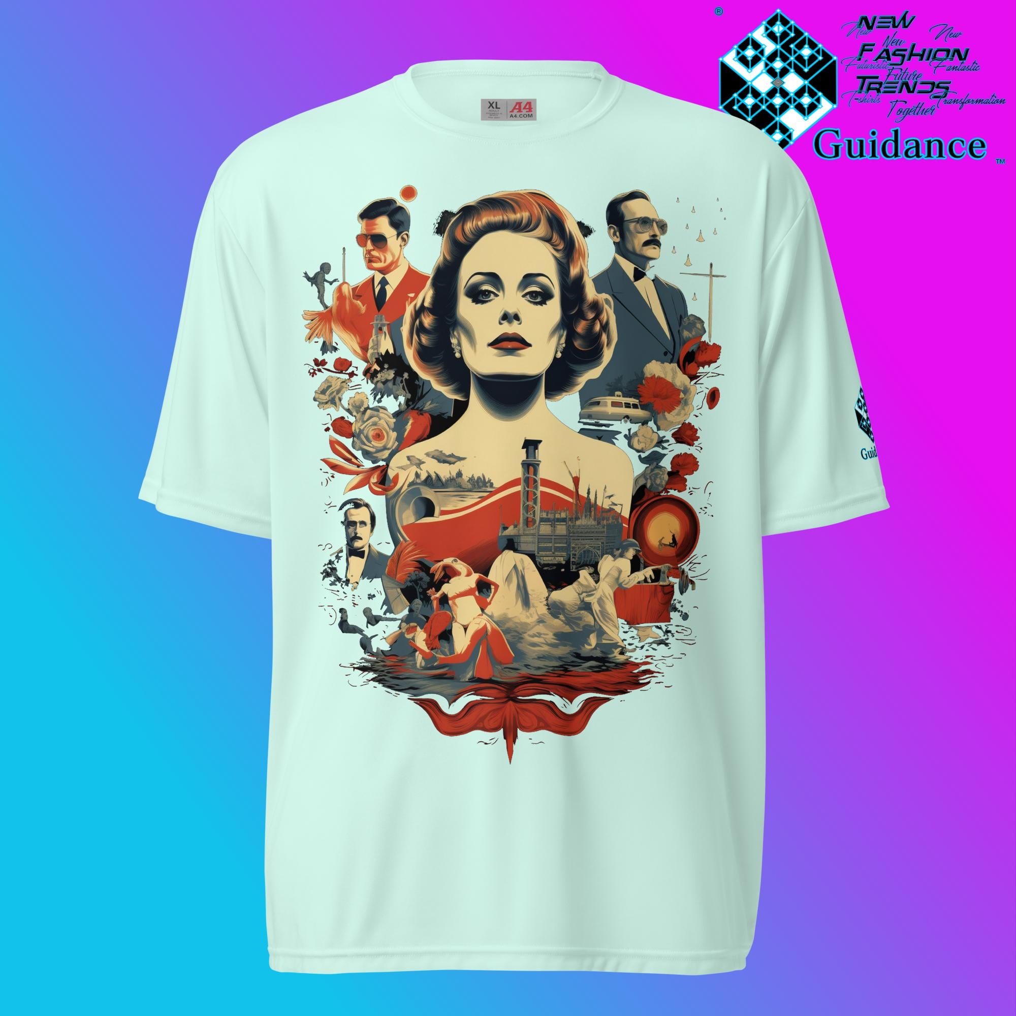 Retro Rendition Classic Cinema & Cityscape T Shirt by XGuidance Pastel Mint 5
