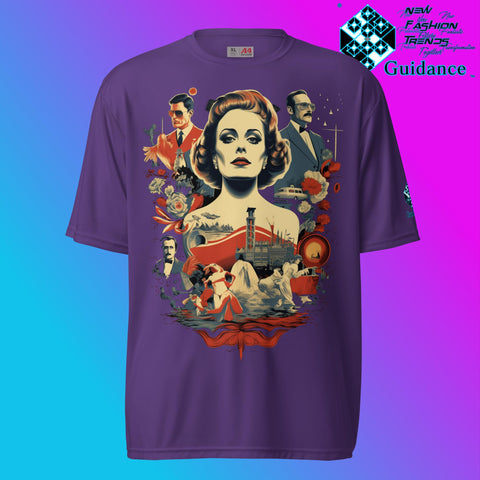 Retro Rendition Classic Cinema & Cityscape T Shirt by XGuidance Purple 6