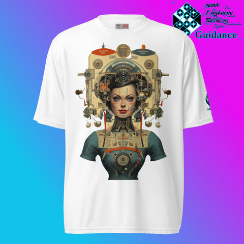 Robo Femme Cyberpunk Retro T Shirt by XGuidance White 9
