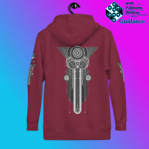 Sacred Geometry Resonance Hoodie – Geometric Symbolism by XGuidance Maroon 10