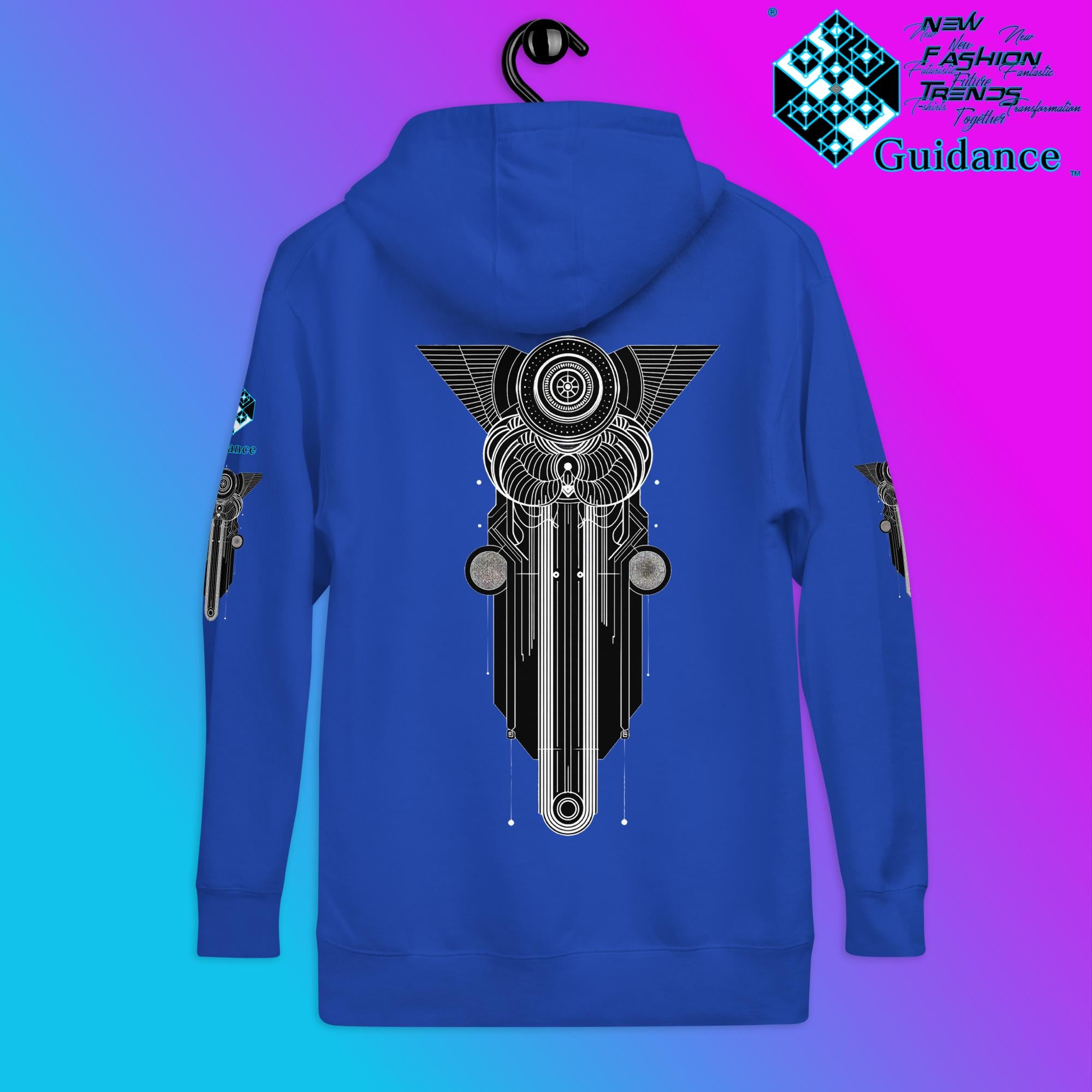 Sacred Geometry Resonance Hoodie – Geometric Symbolism by XGuidance Team Royal 14