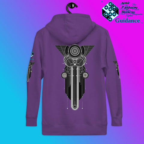 Sacred Geometry Resonance Hoodie – Geometric Symbolism by XGuidance Purple 15