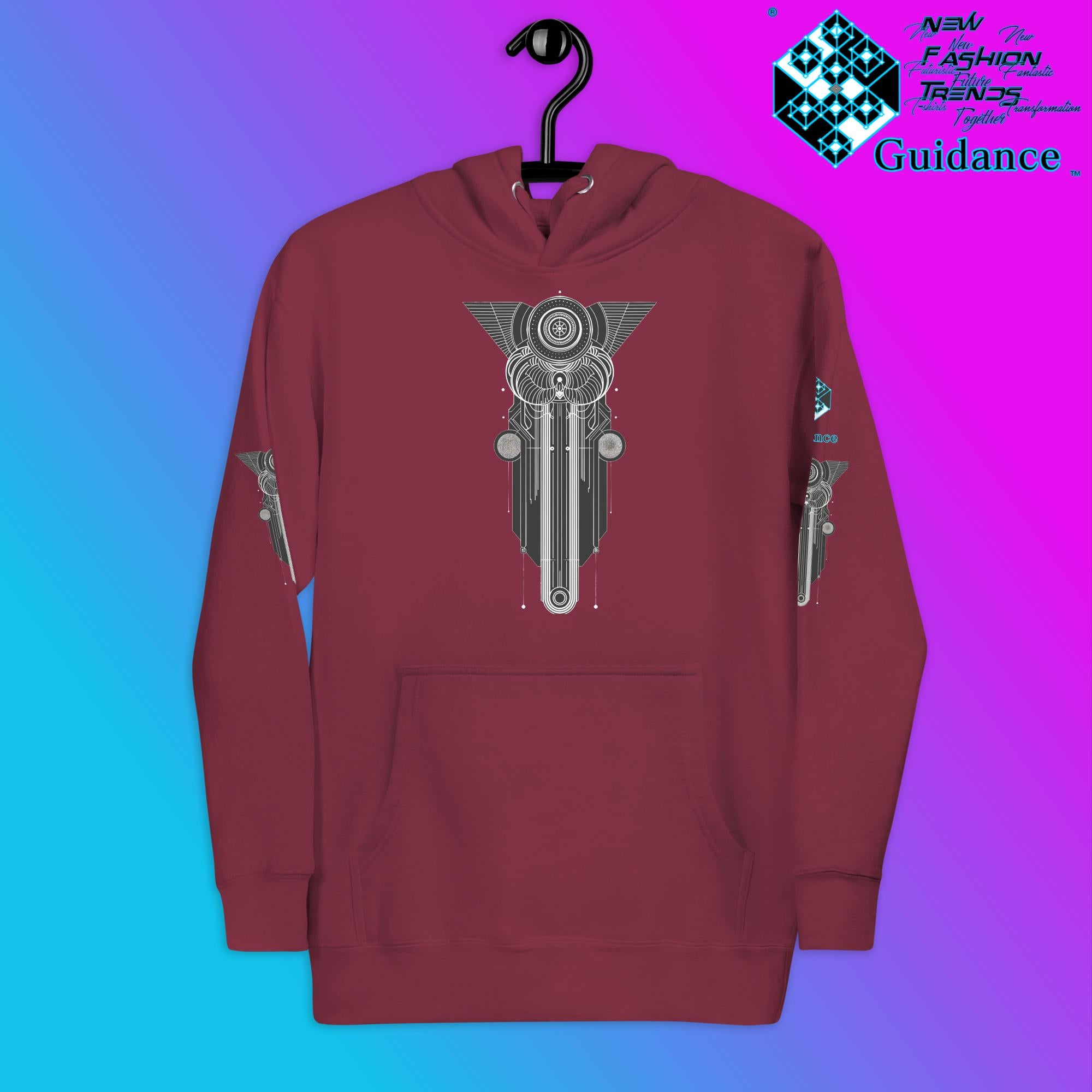 Sacred Geometry Resonance Hoodie – Geometric Symbolism by XGuidance Black 18