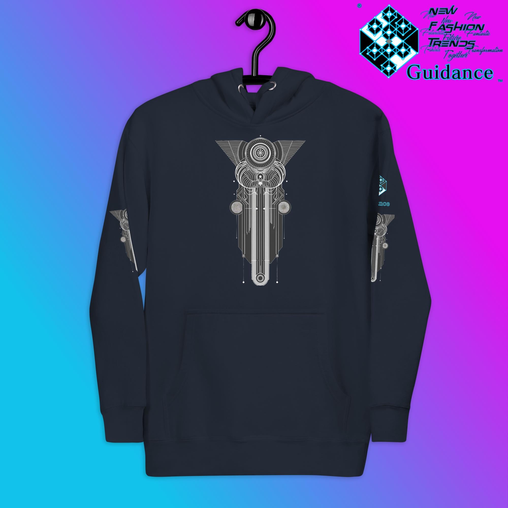 Sacred Geometry Resonance Hoodie – Geometric Symbolism by XGuidance Black 19
