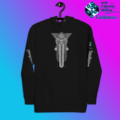Sacred Geometry Resonance Hoodie – Geometric Symbolism by XGuidance Black 3