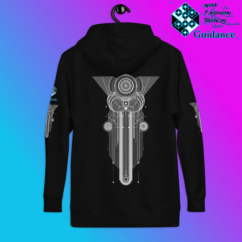 Sacred Geometry Resonance Hoodie – Geometric Symbolism by XGuidance Black 4