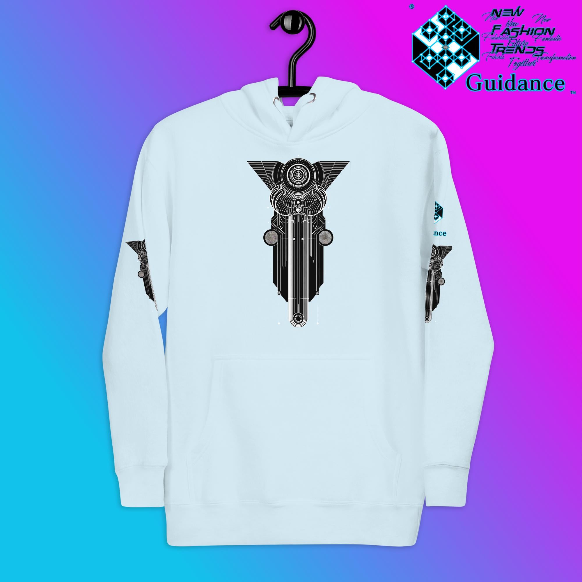 Sacred Geometry Resonance Hoodie – Geometric Symbolism by XGuidance Black 5