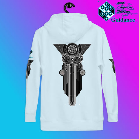 Sacred Geometry Resonance Hoodie – Geometric Symbolism by XGuidance Sky Blue 6