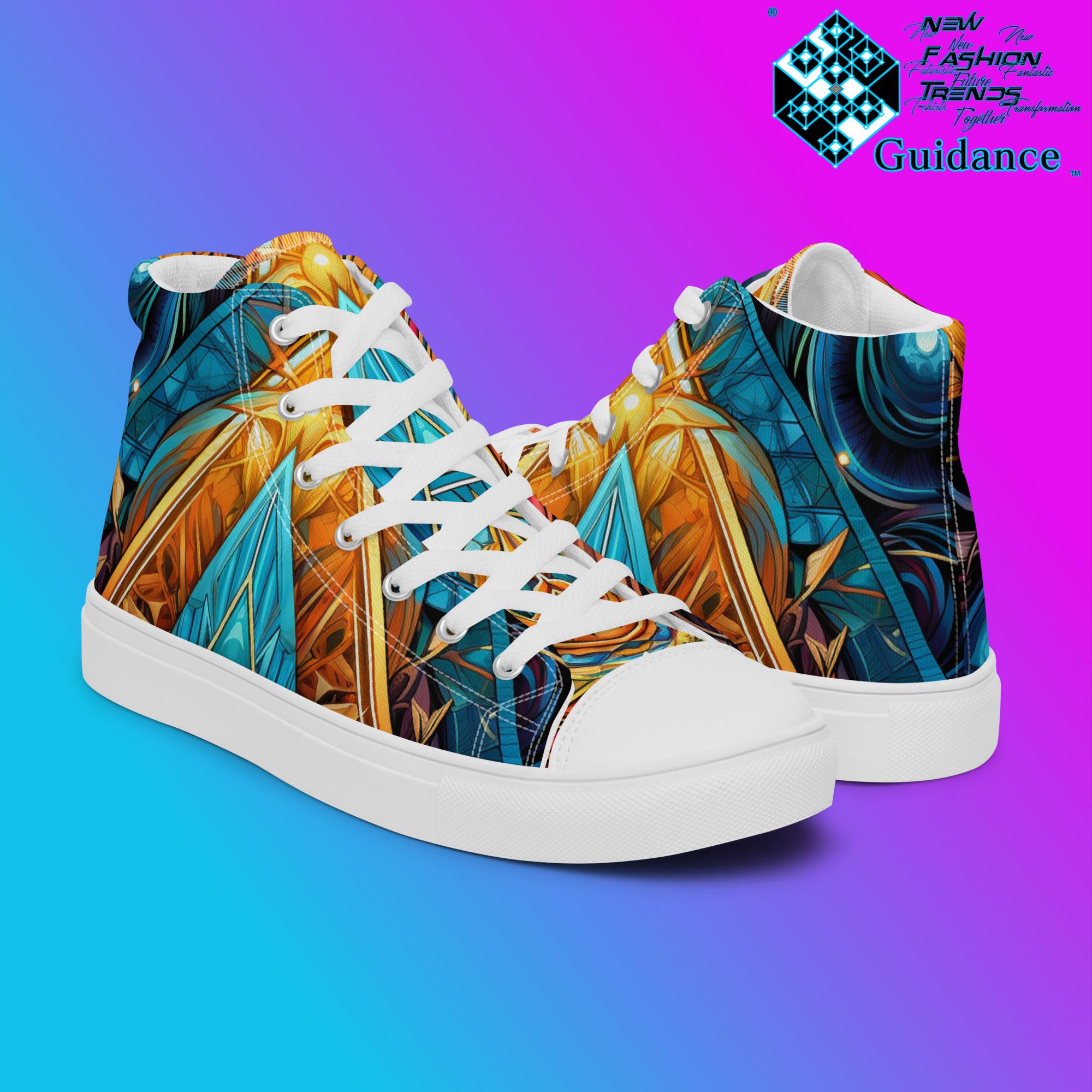 Sacred Symmetry High Top Shoes – Divine Streetwear Sneakers by XGuidance Black 7