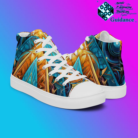 Sacred Symmetry High Top Shoes – Divine Streetwear Sneakers by XGuidance Black 7