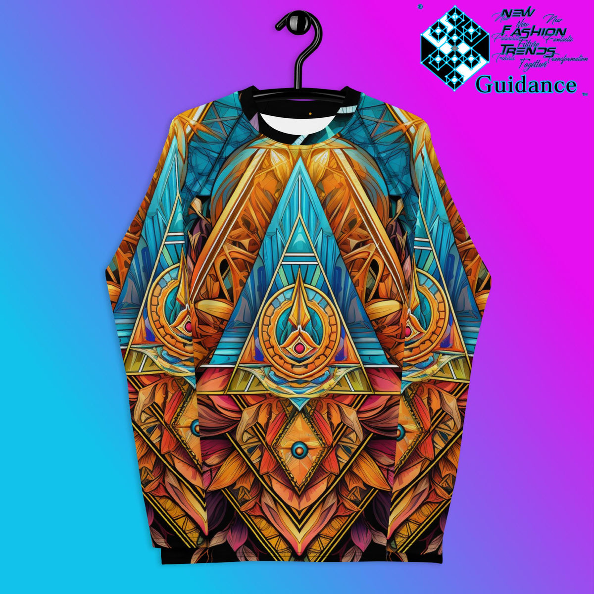 Sacred Symmetry Psychedelic Long Sleeve Rash Guard by XGuidance XS 1