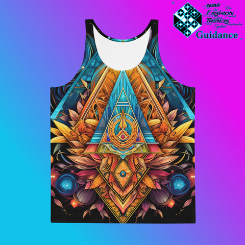 Sacred Symmetry Tank Top – Geometric Festival Streetwear by XGuidance XS 1