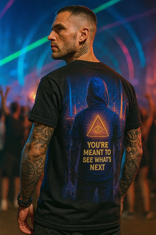 See What’s Next T-Shirt, Neon Festival Back T-Shirts by XGuidance XS 1