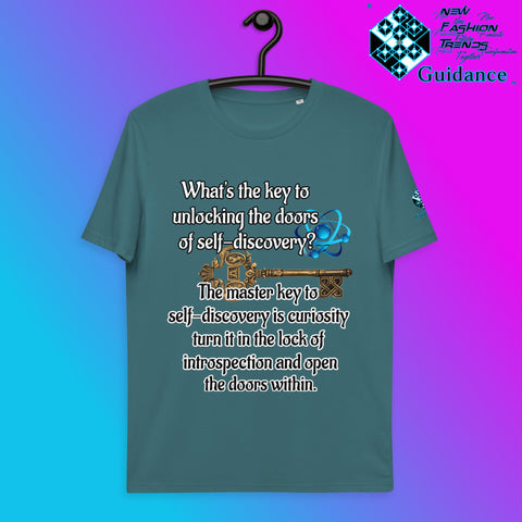 Self Discovery T-Shirt with Curiosity Quote by XGuidance Stargazer 8