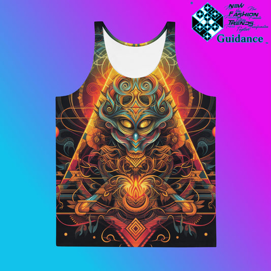 Sentinel Shield Tank Top – Artistic Festival Streetwear by XGuidance XS 1