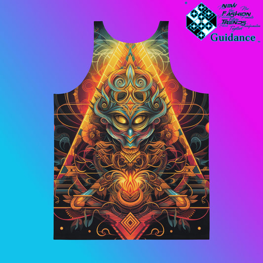 Sentinel Shield Tank Top – Artistic Festival Streetwear by XGuidance XS 2