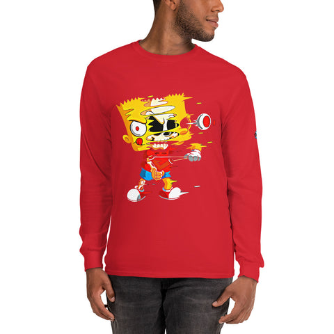 Simpsons Trippy Long Sleeve Shirt – Black Unisex Cartoon Top T-Shirts by XGuidance Red 5