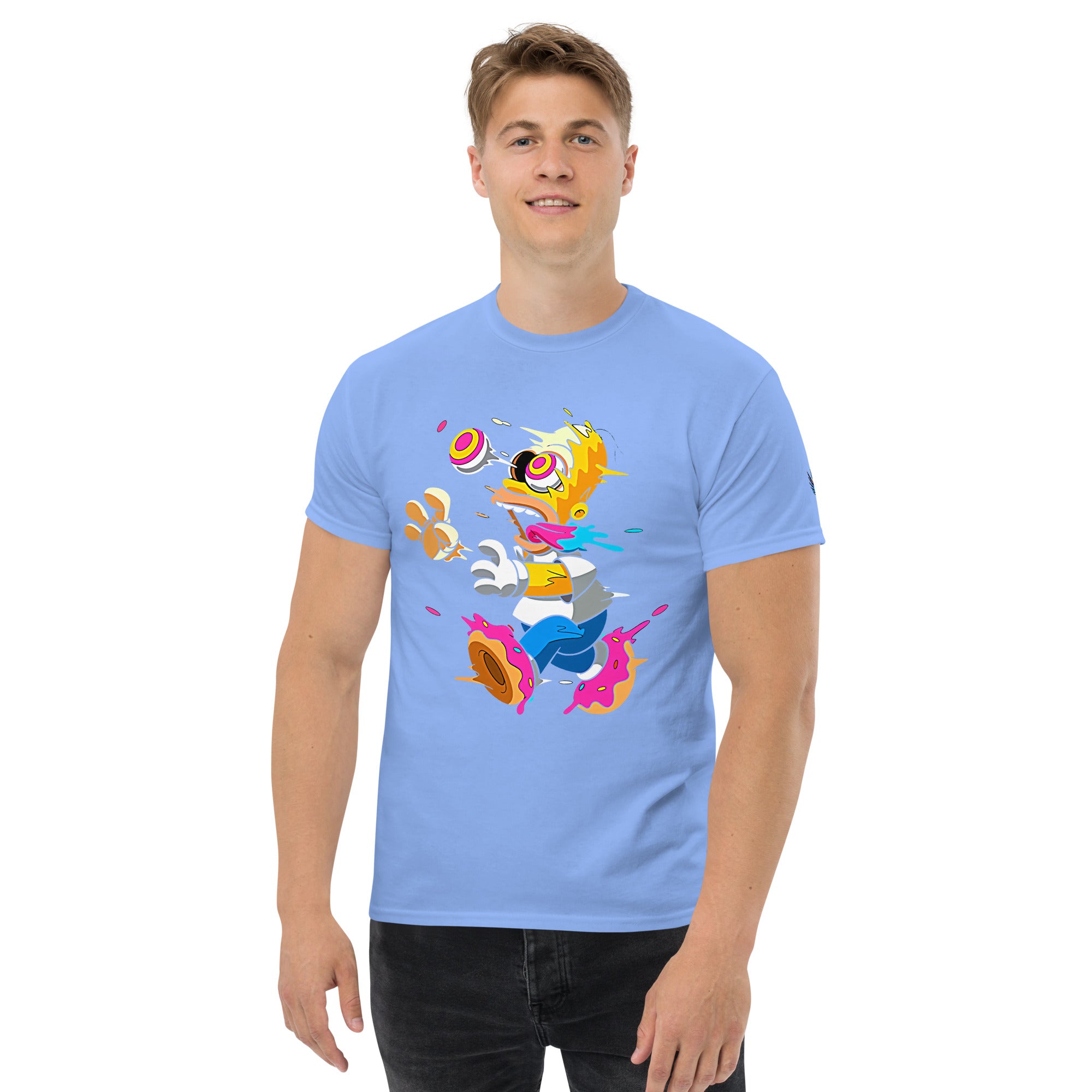 Simpsons Trippy T-Shirt – Purple Unisex Cartoon Tee T-Shirts by XGuidance Carolina Blue 10