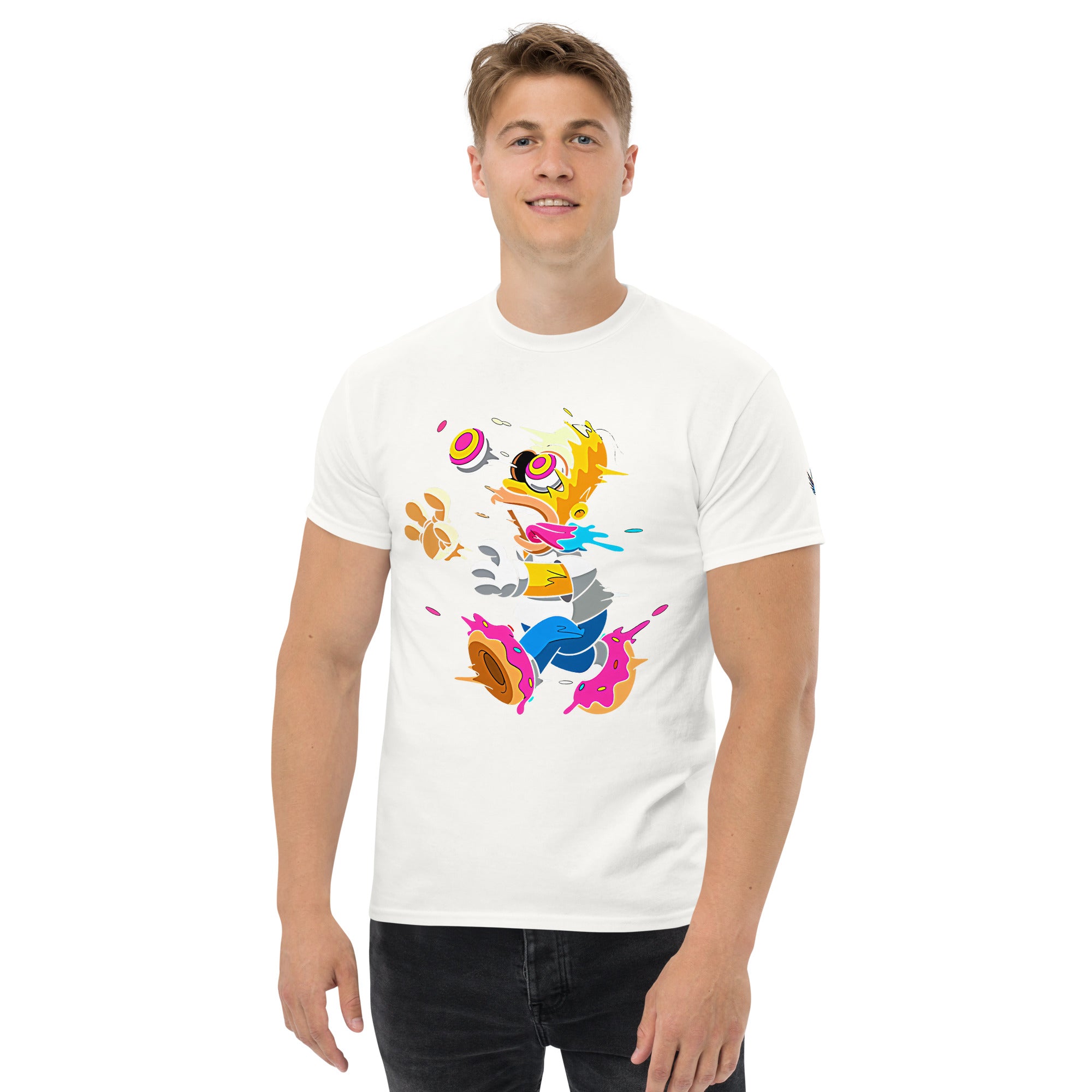 Simpsons Trippy T-Shirt – Purple Unisex Cartoon Tee T-Shirts by XGuidance White 13