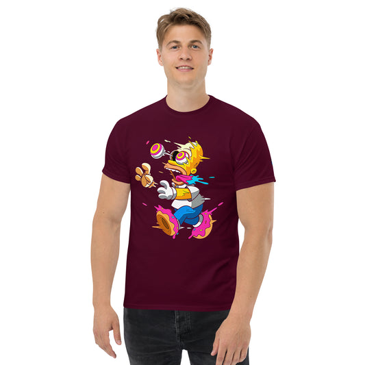Simpsons Trippy T-Shirt – Purple Unisex Cartoon Tee T-Shirts by XGuidance Maroon 2