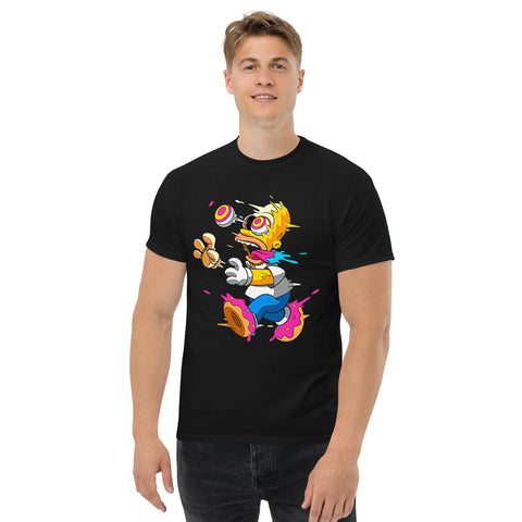 Simpsons Trippy T-Shirt – Purple Unisex Cartoon Tee T-Shirts by XGuidance Black 3