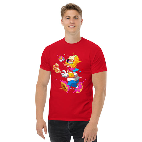 Simpsons Trippy T-Shirt – Purple Unisex Cartoon Tee T-Shirts by XGuidance Red 4