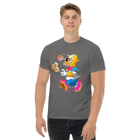 Simpsons Trippy T-Shirt – Purple Unisex Cartoon Tee T-Shirts by XGuidance Charcoal 6
