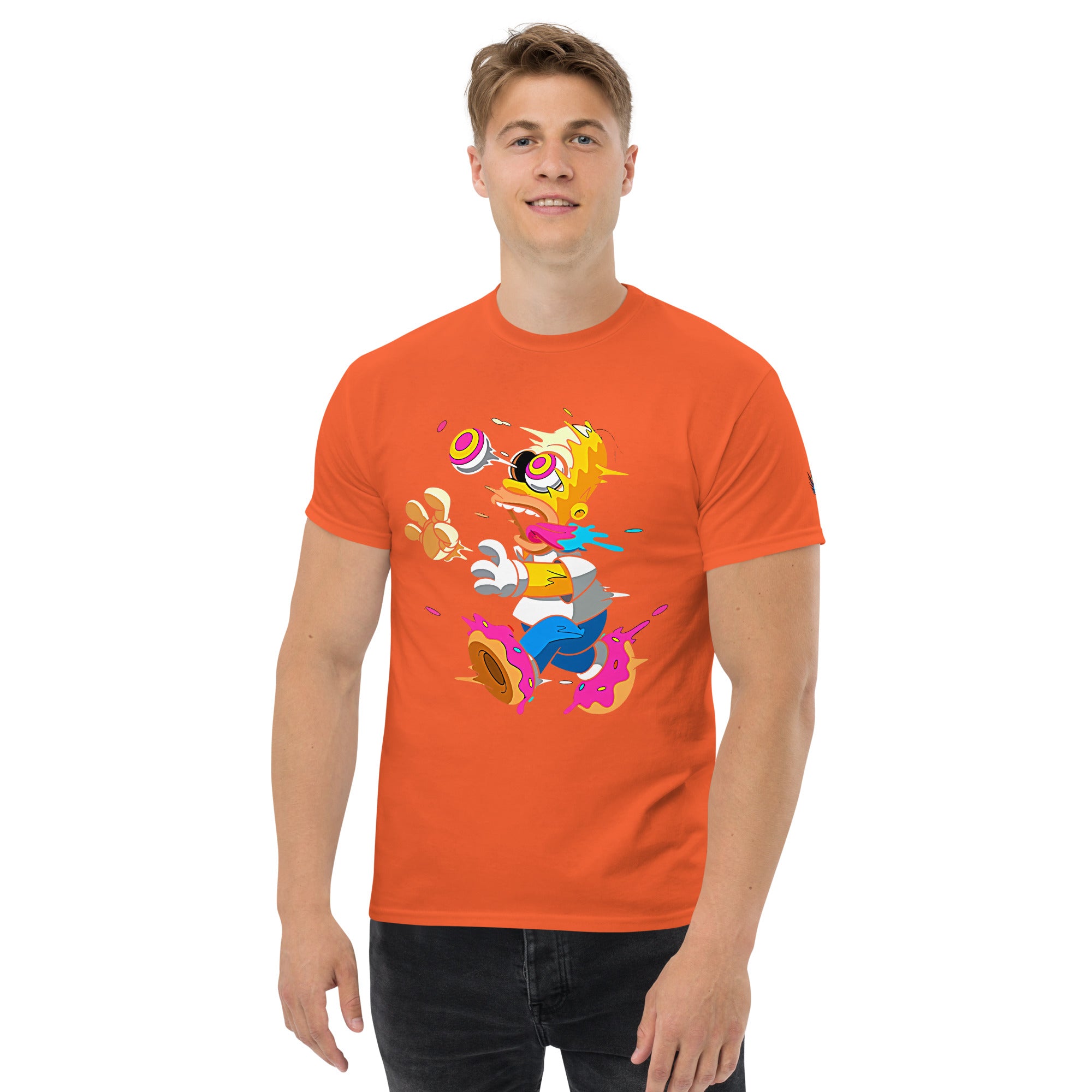 Simpsons Trippy T-Shirt – Purple Unisex Cartoon Tee T-Shirts by XGuidance Orange 7